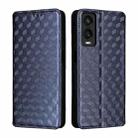 For Cricket Debut S3 Cubic Grid Texture Flip Leather Phone Case(Blue) - 2