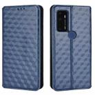 For Cricket Dream 5G Cubic Grid Texture Flip Leather Phone Case(Blue) - 2