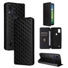 For Cricket Icon 5 Cubic Grid Texture Flip Leather Phone Case(Black) - 1