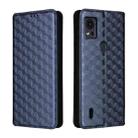 For Cricket Icon 5 Cubic Grid Texture Flip Leather Phone Case(Blue) - 2