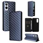 For Cricket Icon 6 Cubic Grid Texture Flip Leather Phone Case(Blue) - 1