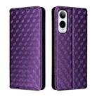 For Cricket Icon 6 Cubic Grid Texture Flip Leather Phone Case(Purple) - 2