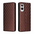 For Cricket Icon 6 Cubic Grid Texture Flip Leather Phone Case(Brown) - 2