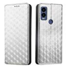 For Cricket Innovate E 5G 2022 Cubic Grid Texture Flip Leather Phone Case(Silver) - 2