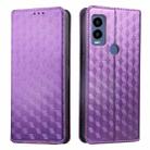 For Cricket Innovate E 5G 2022 Cubic Grid Texture Flip Leather Phone Case(Purple) - 2