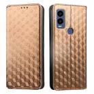 For Cricket Innovate E 5G 2022 Cubic Grid Texture Flip Leather Phone Case(Brown) - 2