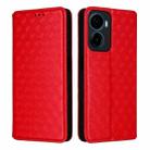 For Cricket Magic 2 5G Cubic Grid Texture Flip Leather Phone Case(Red) - 2
