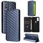 For Cricket Magic 5G Cubic Grid Texture Flip Leather Phone Case(Blue) - 1