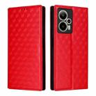 For Cricket Outlast 5G 2024 Cubic Grid Texture Flip Leather Phone Case(Red) - 2