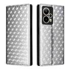 For Cricket Outlast 5G 2024 Cubic Grid Texture Flip Leather Phone Case(Silver) - 2