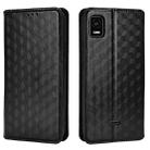 For Cricket Vision+ Cubic Grid Texture Flip Leather Phone Case(Black) - 2
