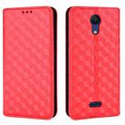 For Cricket Vision 3 Cubic Grid Texture Flip Leather Phone Case(Red) - 2