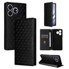 For ZTE Axon 60 4G / Blade V60 4G Cubic Grid Texture Flip Leather Phone Case(Black) - 1