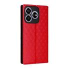 For ZTE Axon 60 4G / Blade V60 4G Cubic Grid Texture Flip Leather Phone Case(Red) - 3