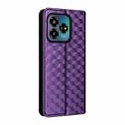 For ZTE Axon 60 Lite / Blade V60 Vita Cubic Grid Texture Flip Leather Phone Case(Purple) - 3