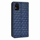 For ZTE Blade A31 Cubic Grid Texture Flip Leather Phone Case(Blue) - 3