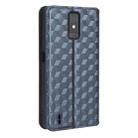For ZTE Blade A32 Cubic Grid Texture Flip Leather Phone Case(Blue) - 3