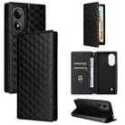For ZTE Blade A33s Cubic Grid Texture Flip Leather Phone Case(Black) - 1