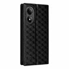 For ZTE Blade A33s Cubic Grid Texture Flip Leather Phone Case(Black) - 3