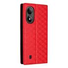 For ZTE Blade A33s Cubic Grid Texture Flip Leather Phone Case(Red) - 3