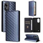 For ZTE Blade A33s Cubic Grid Texture Flip Leather Phone Case(Blue) - 1