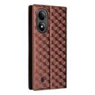 For ZTE Blade A33s Cubic Grid Texture Flip Leather Phone Case(Brown) - 3