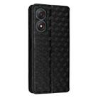 For ZTE Blade A34 Cubic Grid Texture Flip Leather Phone Case(Black) - 3