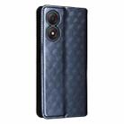 For ZTE Blade A34 Cubic Grid Texture Flip Leather Phone Case(Blue) - 3