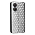 For ZTE Blade A34 Cubic Grid Texture Flip Leather Phone Case(Silver) - 3