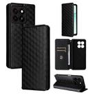 For ZTE Blade A35 / A55 Cubic Grid Texture Flip Leather Phone Case(Black) - 1