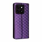 For ZTE Blade A35 / A55 Cubic Grid Texture Flip Leather Phone Case(Purple) - 3