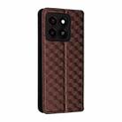 For ZTE Blade A35 / A55 Cubic Grid Texture Flip Leather Phone Case(Brown) - 3