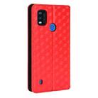 For ZTE Blade A51 Cubic Grid Texture Flip Leather Phone Case(Red) - 3