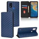 For ZTE Blade A51 Cubic Grid Texture Flip Leather Phone Case(Blue) - 1