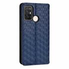 For ZTE Blade A52 Cubic Grid Texture Flip Leather Phone Case(Blue) - 3