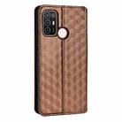 For ZTE Blade A52 Cubic Grid Texture Flip Leather Phone Case(Brown) - 3