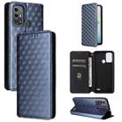 For ZTE Blade A53 Pro Cubic Grid Texture Flip Leather Phone Case(Blue) - 1