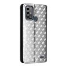 For ZTE Blade A53 Pro Cubic Grid Texture Flip Leather Phone Case(Silver) - 3