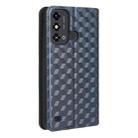 For ZTE Blade A53 Cubic Grid Texture Flip Leather Phone Case(Blue) - 3