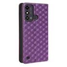 For ZTE Blade A53 Cubic Grid Texture Flip Leather Phone Case(Purple) - 3