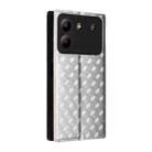 For ZTE Blade A54 Cubic Grid Texture Flip Leather Phone Case(Silver) - 3