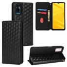 For ZTE Blade A71 / Optus X Swift 5G Cubic Grid Texture Flip Leather Phone Case(Black) - 1