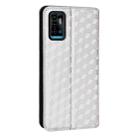 For ZTE Blade A71 / Optus X Swift 5G Cubic Grid Texture Flip Leather Phone Case(Silver) - 3