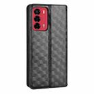 For ZTE Blade A72 / V40 Vita Cubic Grid Texture Flip Leather Phone Case(Black) - 3