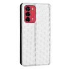 For ZTE Blade A72 / V40 Vita Cubic Grid Texture Flip Leather Phone Case(Silver) - 3