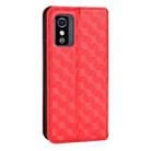 For ZTE Blade L9 Cubic Grid Texture Flip Leather Phone Case(Red) - 3