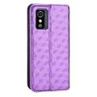 For ZTE Blade L9 Cubic Grid Texture Flip Leather Phone Case(Purple) - 3