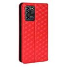 For ZTE Blade V30 Vita / V2022 Cubic Grid Texture Flip Leather Phone Case(Red) - 3