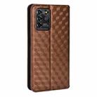 For ZTE Blade V30 Vita / V2022 Cubic Grid Texture Flip Leather Phone Case(Brown) - 3
