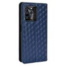 For ZTE Blade V30 Cubic Grid Texture Flip Leather Phone Case(Blue) - 3
